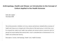 Image of Anthropology, Health and Illness: an Introduction to the Concept of Culture Applied to the Health Sciences
