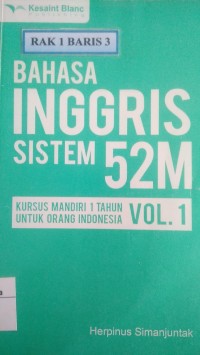 BAHASA INGGRIS SISTEM 52M VOL.1