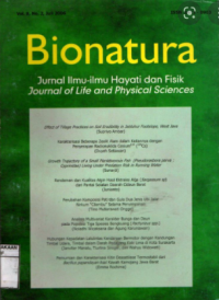 Image of BIONATURA: JURNAL ILMU-ILMU HAYATI DAN FISIK (JOURNAL OF LIFE AND PHYSICAL SCIENCES)