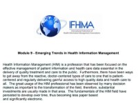 Module 9 - Emerging Trends in Health Information Management