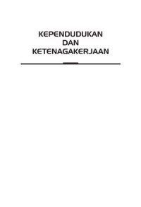 Modul Mata Kuliah KEPENDUDUKAN DAN KETENAGAKERJAAN