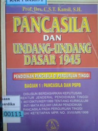 PANCASILA DAN UNDANG UNDANG DASAR 1945