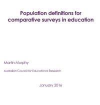 Population definitions for comparative surveys in education