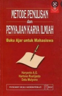 Image of Metode Penulisan dan Penyajian karya Ilmiah: Buku Ajar untuk Mahasiswa
